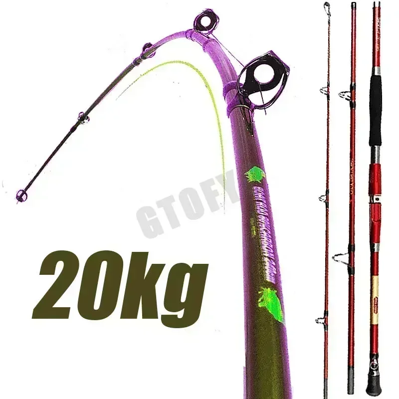 Fishing Rod Surf - Joran pancing portabel 3 potong, tongkat