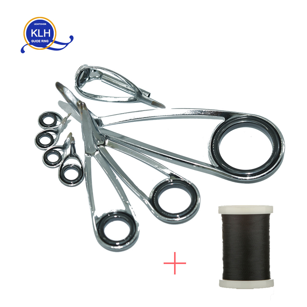 Fishing Rod Guide Replacement - 8 Buah/Kit KLH Cincin Panduan Braket