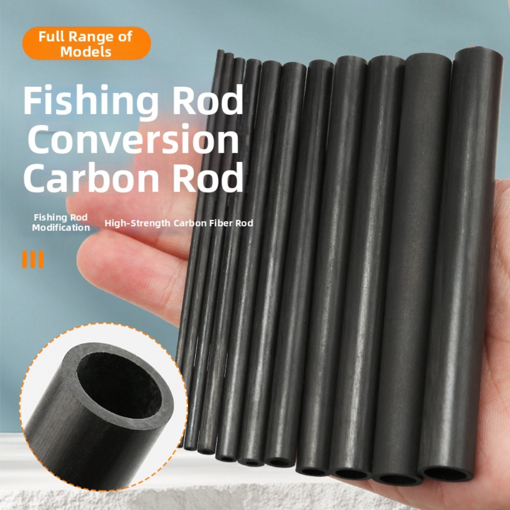 Fishing Rod Carbon Fiber - Tabung Serat Karbon Berongga Hitam 10cm