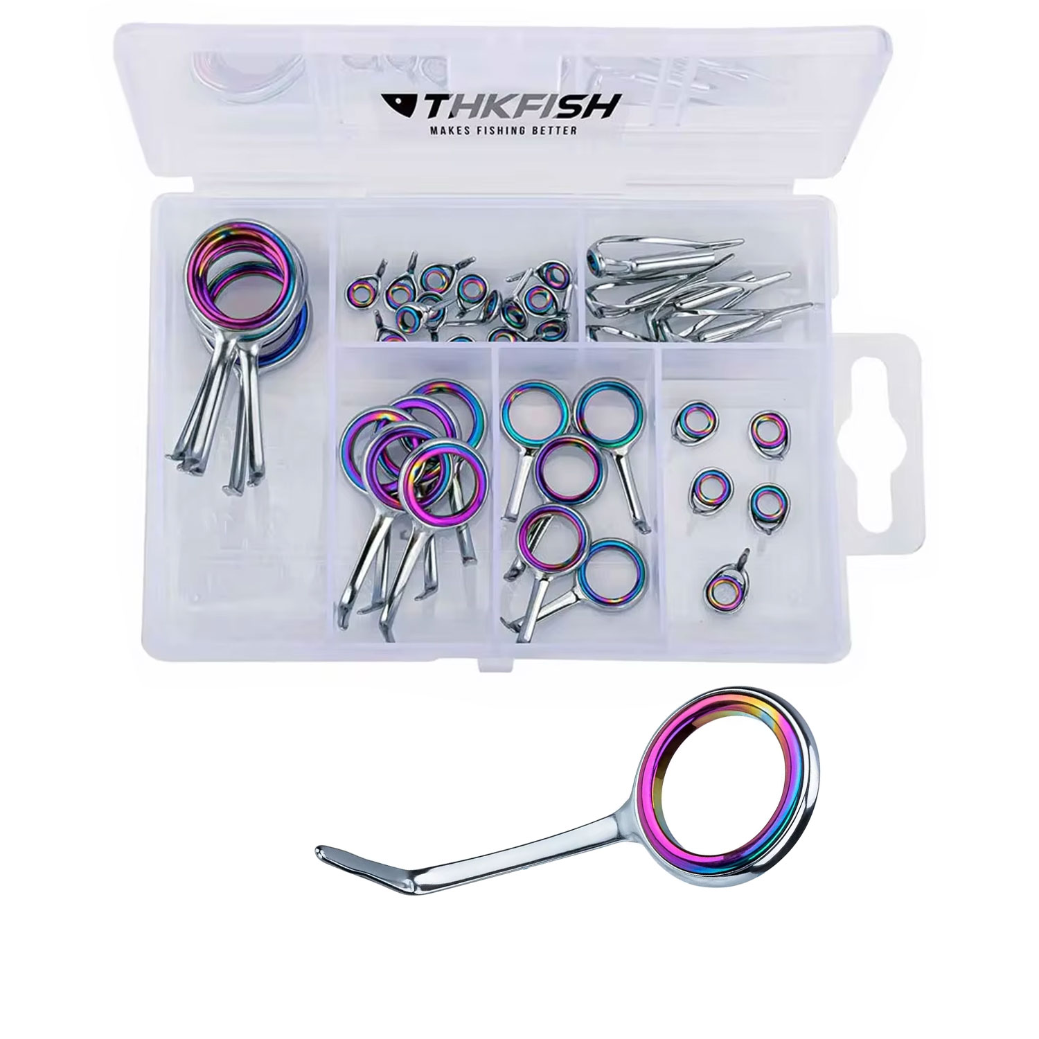 Fishing Rod Guide Replacement - Set joran pancing warna-warni 40 buah,