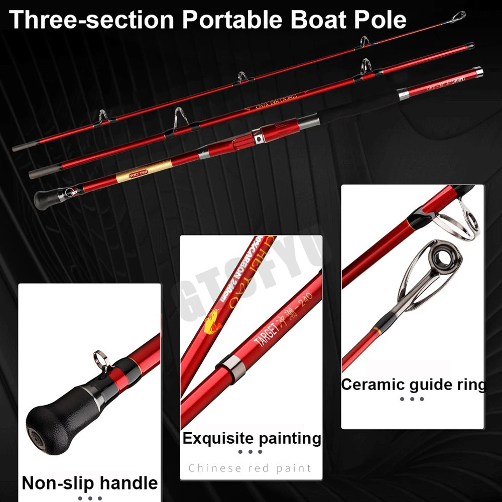 Joran pancing portabel 3 poton - Fishing Rod Surf ulasan dan harga
