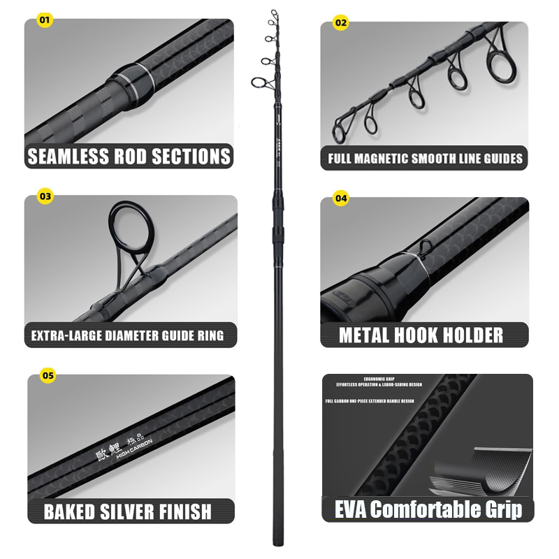 Joran Pancing Teleskopik Carp  - Fishing Rod Surf ulasan dan harga