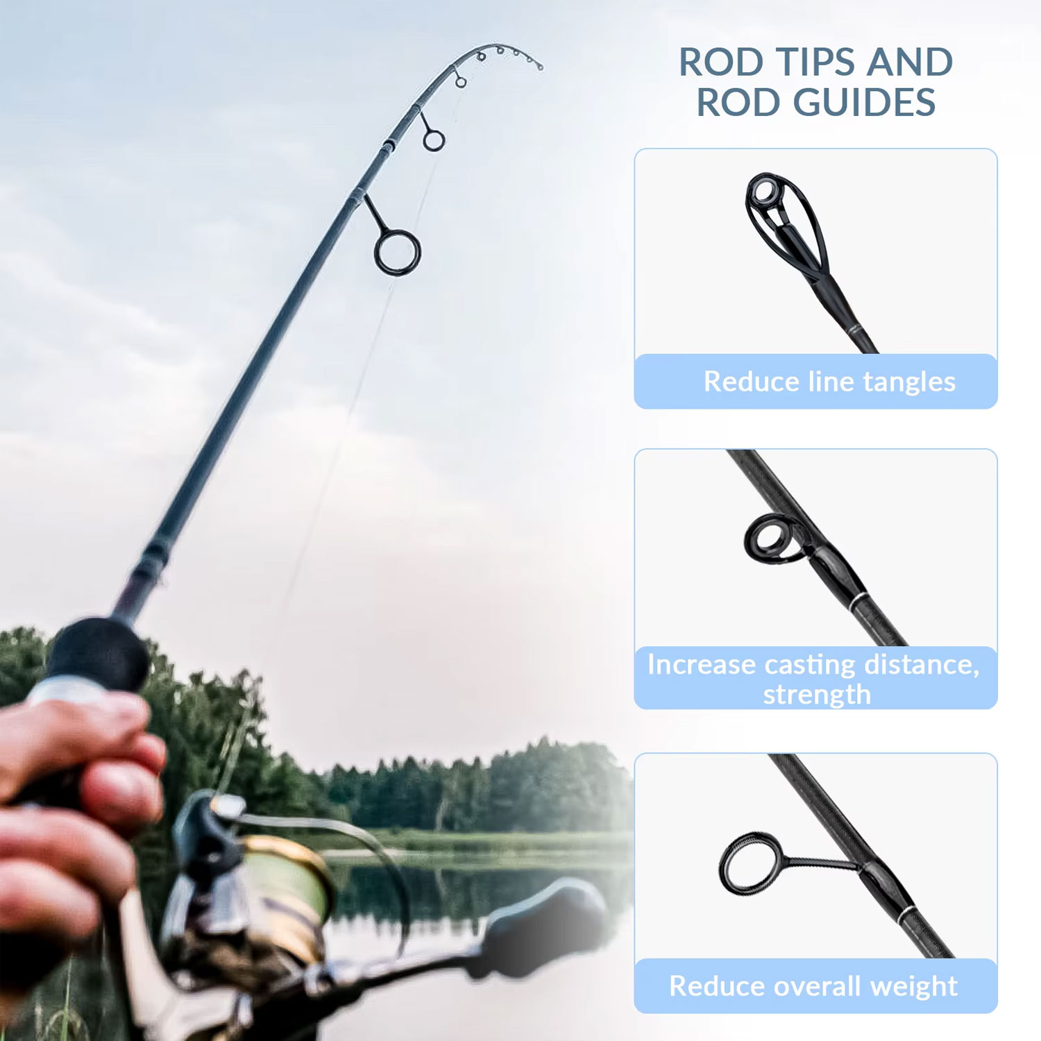 Set joran pancing warna-warni  - Fishing Rod Guide Replacement ulasan dan harga